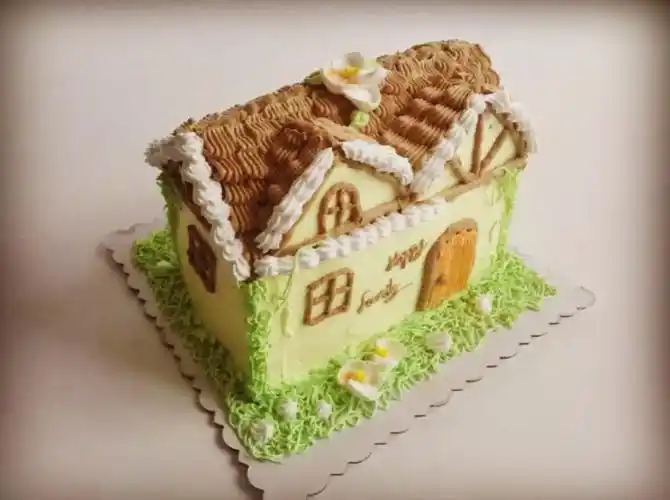 创意蛋糕 想有一栋房子,春暖花开!
