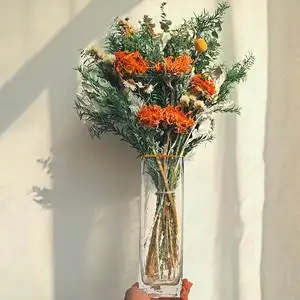 北欧ins风干向日葵天然干花装饰摆件真花束客厅摆设花瓶尤加利叶