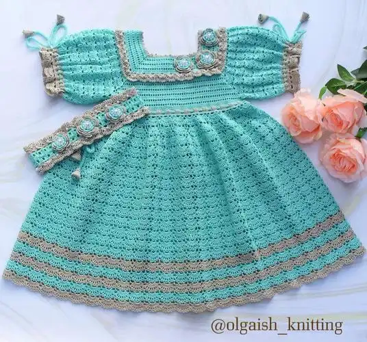 女童钩针公主裙花样图解三