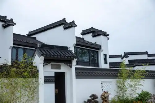 安徽省黄山市歙县徽派建筑群马头墙特写