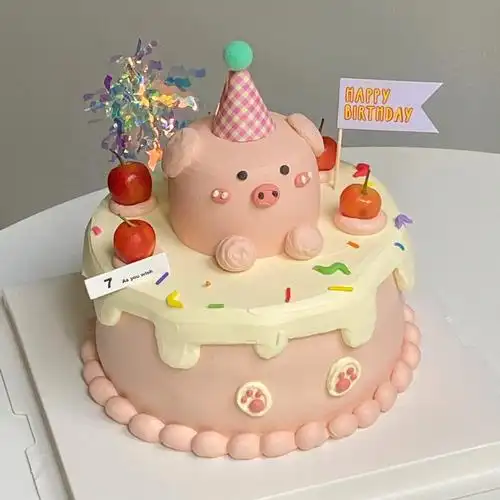 猪猪女孩应该要拥有的猪猪蛋糕啊