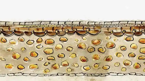 水墨画,中国画,水墨战场,水墨鹅卵石,水墨围墙