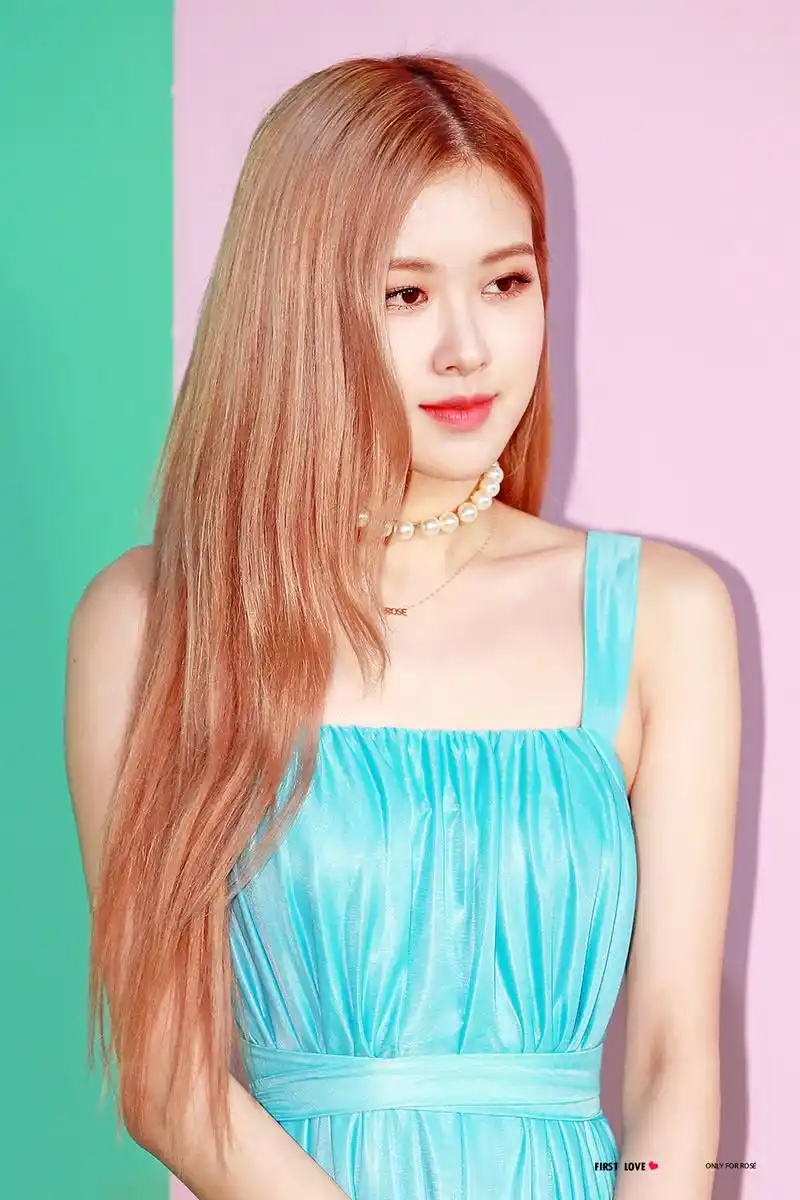 blackpink成员lisa穿红裙rose穿蓝裙,一红一蓝美爆了