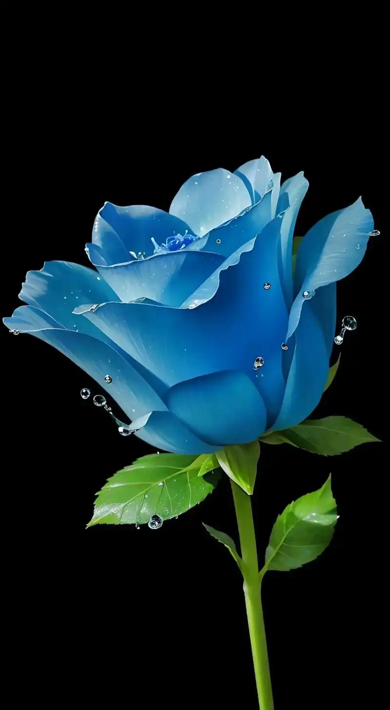 一朵盛开的蓝色玫瑰花#好看的花一定要分享给你#蓝玫瑰#抖音图 - 抖音