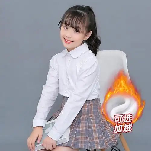 女孩大童小学生加绒校服冬—衬衫>中国麦兜羊旗舰店童装/婴儿装/亲子