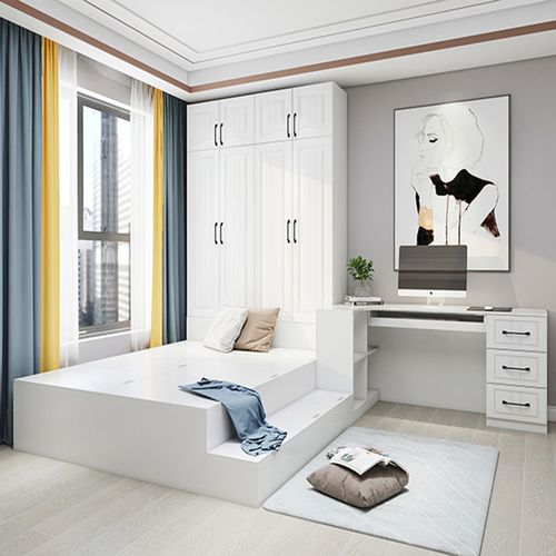 批发榻榻米床衣柜一体组合储物收纳卧室1.2m单人床抽屉床小户型多