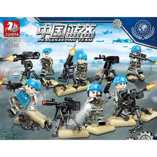 红海行动警察人仔拼装积木爱国和平蛟龙突击队男孩打仗玩具海上屠龙