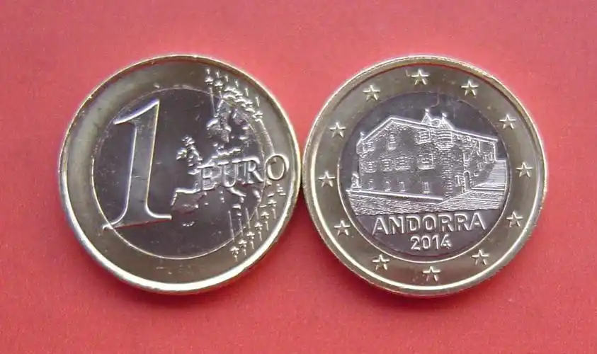 安道尔2014年1欧元双色镶嵌币(大图展示)