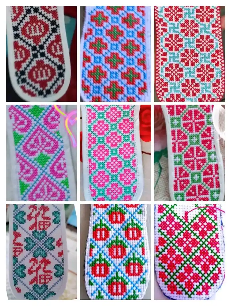 十字绣鞋垫 #鞋垫花样 #十字绣鞋垫小格几何图 #十字绣鞋 - 抖音