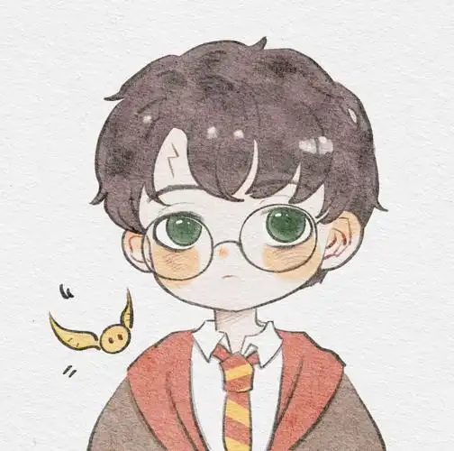 了一张救世主7315#q版头像  #可爱头像  #手绘头像  #哈利波特