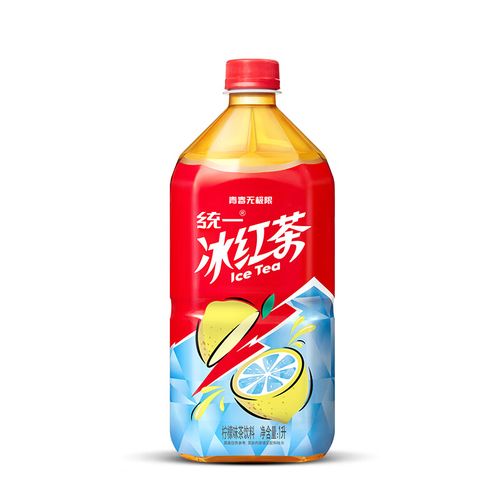 统一冰红茶(柠檬味红茶饮料) 1升*8瓶 整箱装 柠檬调味茶饮料