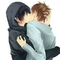 二次元动漫帅哥接吻头像