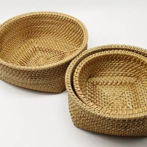 家居日用藤编水果篮子