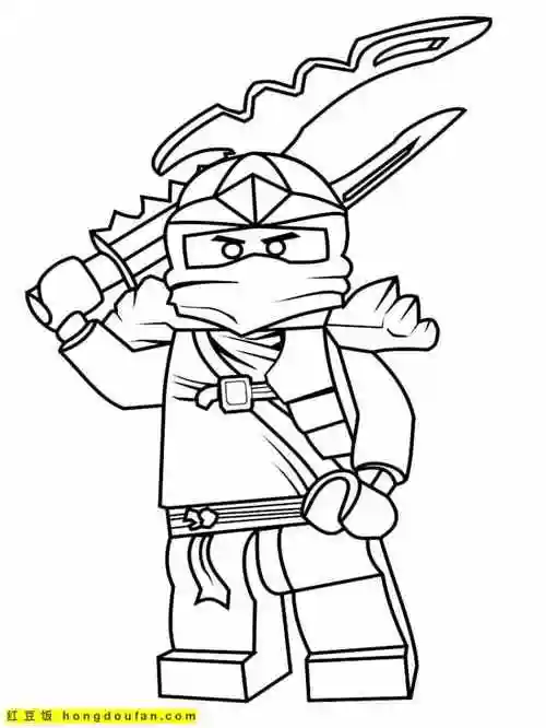 10张令男孩子们尖叫的乐高忍者主题涂色图片