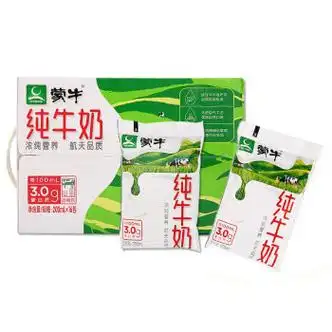 蒙牛纯牛奶袋装200ml*16袋整箱营养健康早餐奶全脂批发囤货百利包 纯