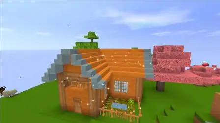 迷你世界:"田园风小别墅"制作教程!做法简单,适合生存前期!