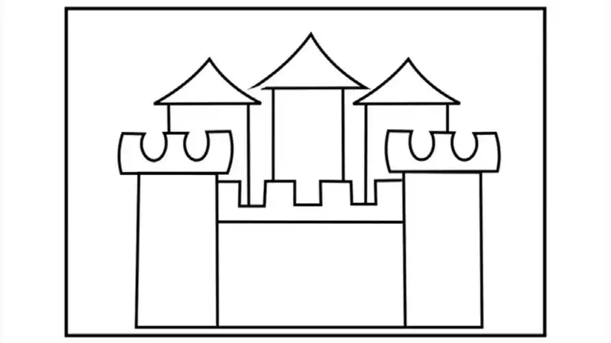 宫殿简笔画,喜欢的小朋友们快来学呀,视频教你怎么画-母婴亲子视频