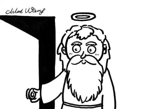 卡通关门的小孩黑白简笔画图片素材健康《开门关门》小朋友关门简笔画