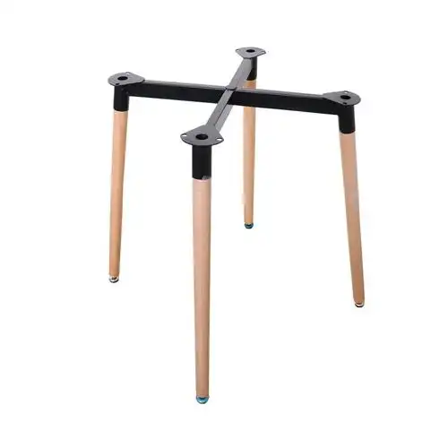 实木桌腿支架桌架餐桌腿铁架子定制办公桌电脑桌子腿茶几脚架