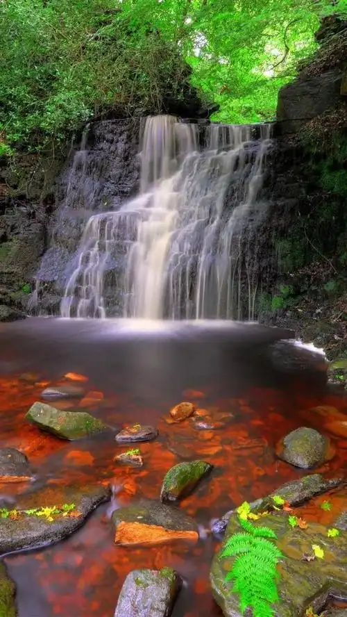 唯美水面背景图,水面风景图片(90幅高山流水的自然风景图)