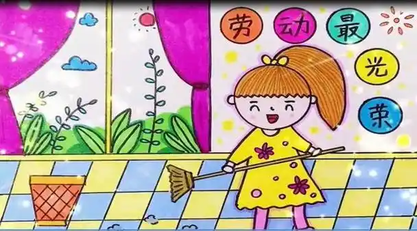 贯彻落实人物美人物育题画育人精神人物六年级,我爱劳动主题画简笔画