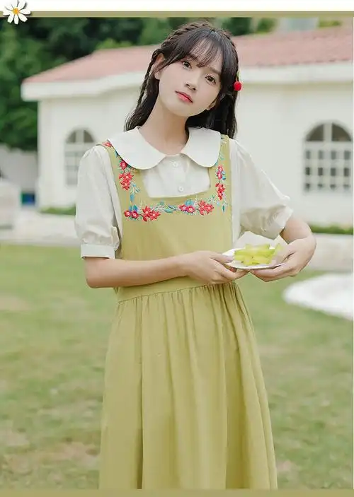 如韵梦少女装初中生高中生女生学生小清新连衣裙女装夏季2022新款背带