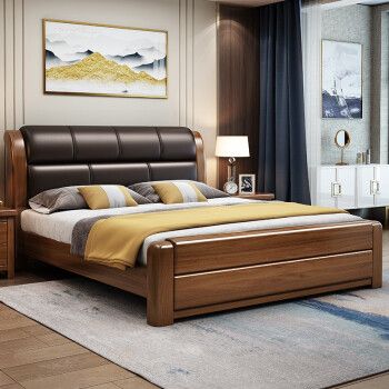 伊洛琳床双人床金丝檀木实木床现代轻奢床经济型简约新