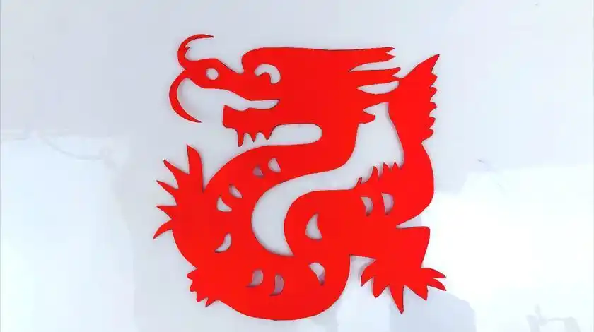 手工剪纸图案龙教程