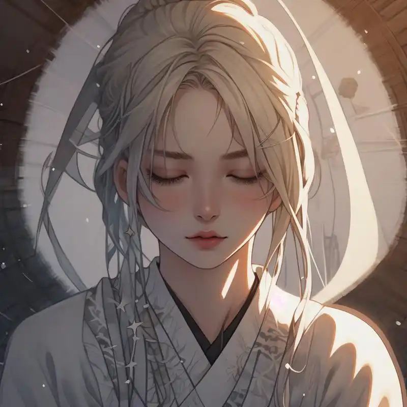 亲们,来看看这个打坐的小尼姑可爱头像吧!