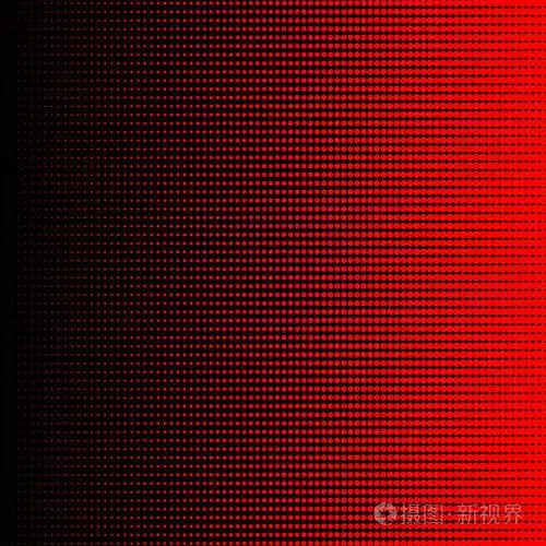 黑色背景上的红色半色调