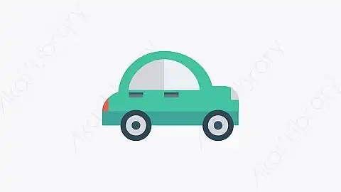 图片素材-078-汽车轿车car扁平卡通交通工具图标元素