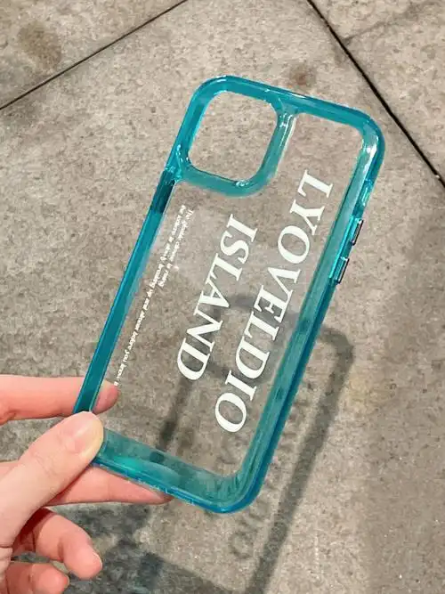 亚克力iphone手机壳湖蓝色真的太高级了