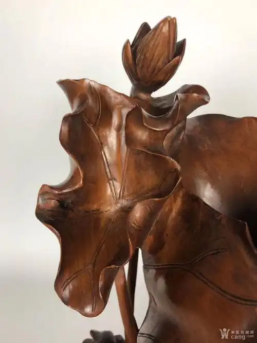 创汇期·木雕荷花摆件