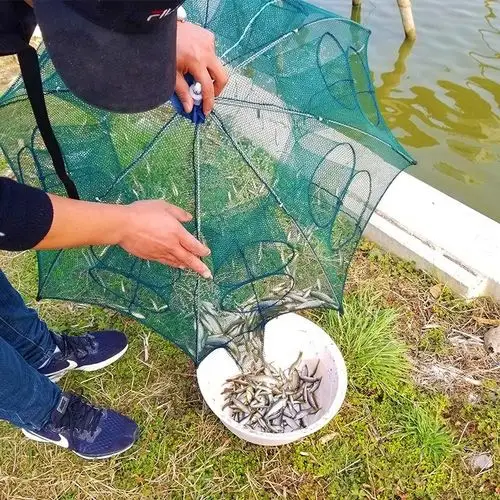 地箜网鱼拉网渔网小型单人地龙捕虾笼小号捕鱼用具捕黄鳝泥鳅户