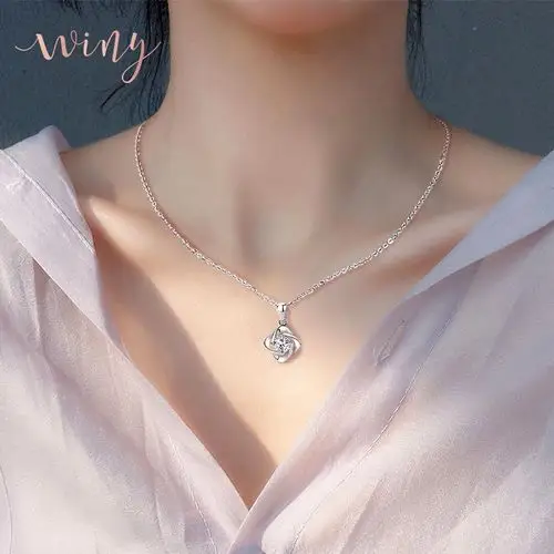 2,唯一四叶草银锁骨项链