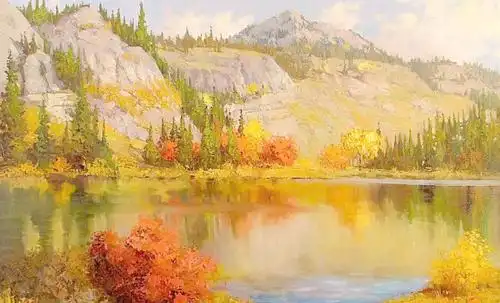 以秋天为主题的油画棒画