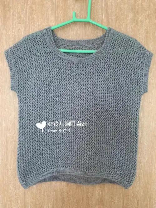 手工编织毛衣  #棒针编织图解 #我的手工用马海毛编织的镂空花背心