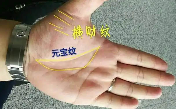 手相得"元宝纹"就一定发财吗?其中一种就不见得!