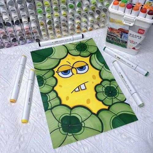 pumpkin的画海绵宝宝装饰画附过程78