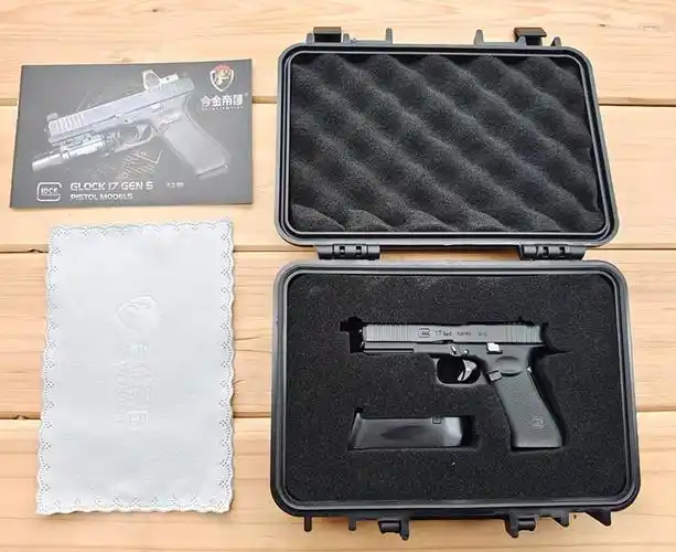 05合金帝国格洛克金属可拆卸抛壳玩具枪仿真不可发射 黑色 25双色弹