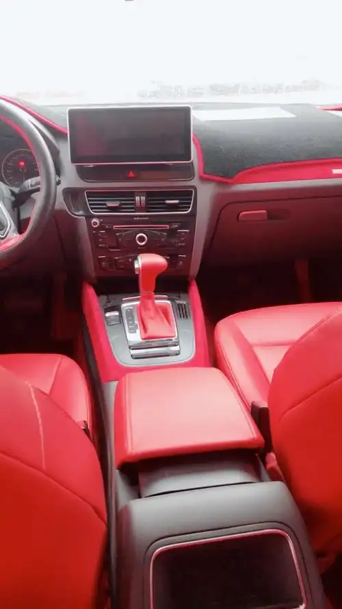 五毛特效#奥迪q5   爆改骚红内饰!