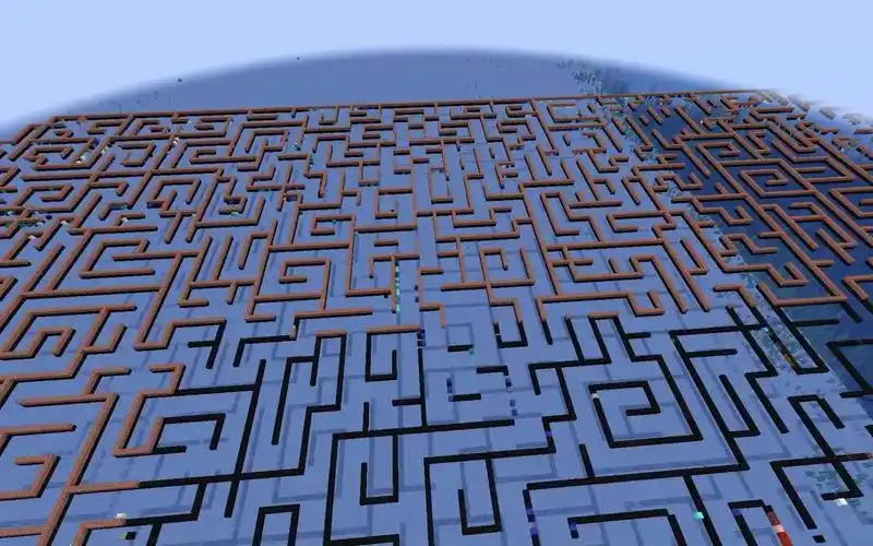 在我的世界里纯手动搭建迷宫大楼第18天 不知几圈