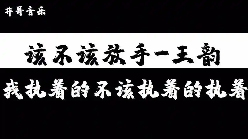 该不该放手-王韵