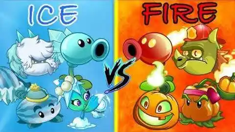 zombies游戏短片  :植物大战僵尸:火龙草组合 vs 冰龙草组合