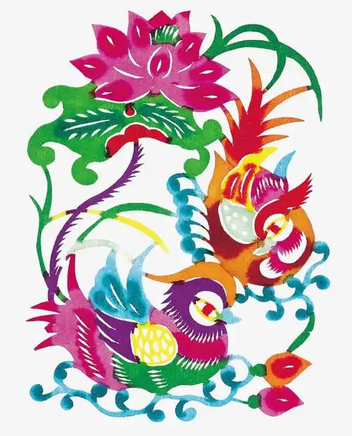 传统的剪纸图案png素材-90设计