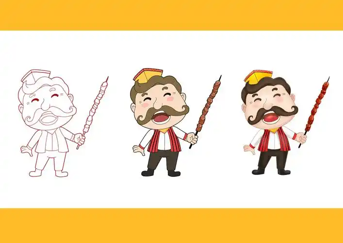 亚克西啦啦啦烧烤店卡通吉祥物设定