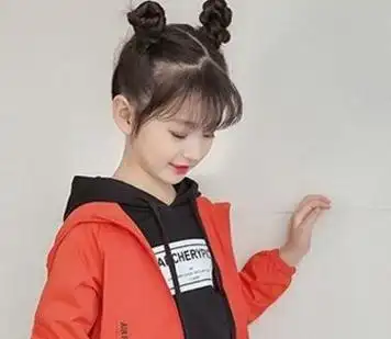 儿童,两个丸子头