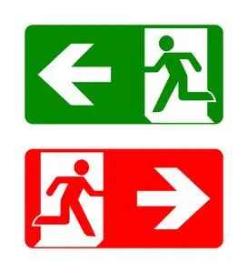 消防紧急图标.矢量图.消防出口照片