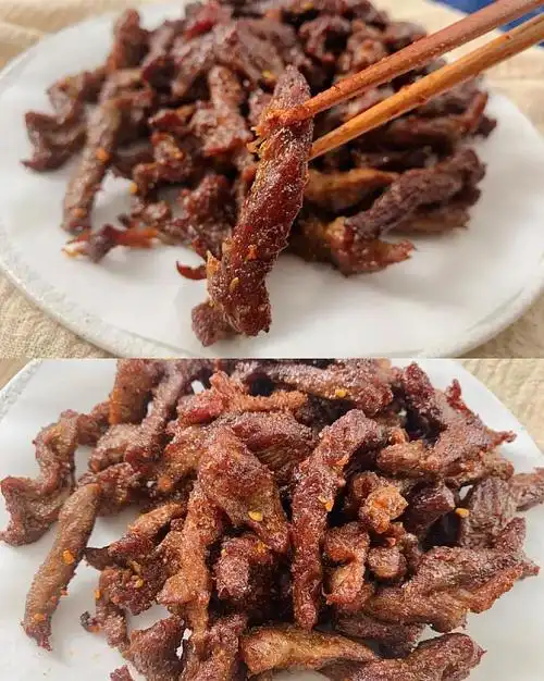 无油炸香辣牛肉干教程!_东方养生频道_东方养生