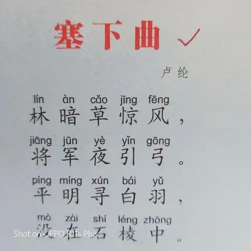 作业:《塞下曲》以视频形式发群里